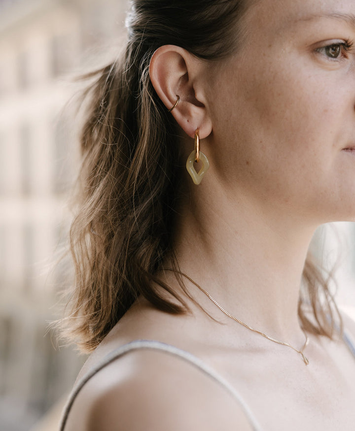 Anhänger Emily (einzel) für Creolen aus Acetat - Kiwi