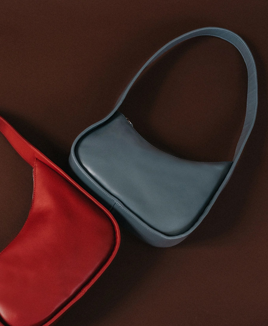 Schultertasche WILLOW aus veganem Leder - Slate