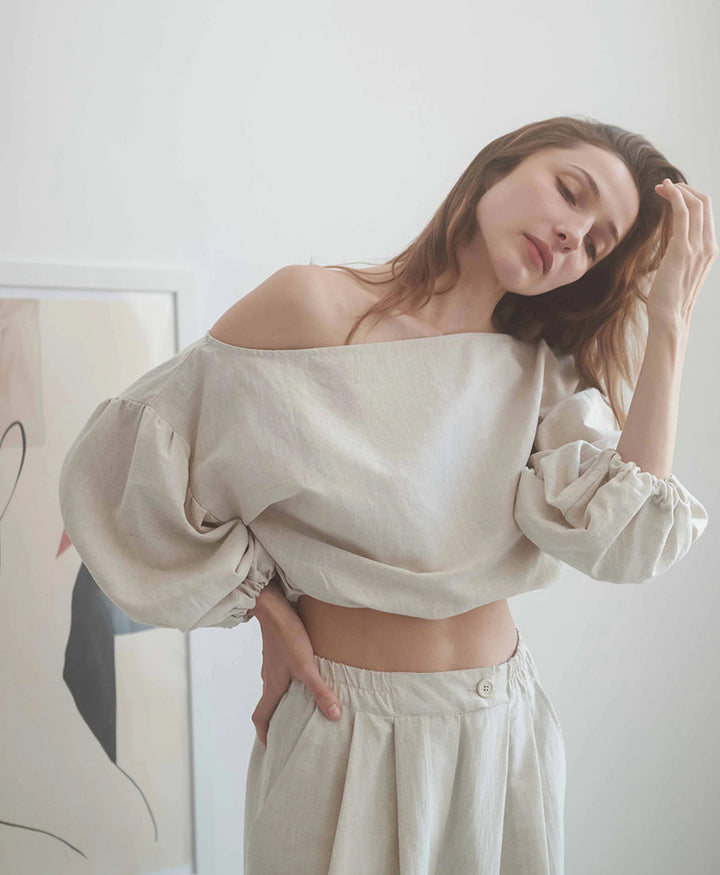 Bluse "Boho Blouse" - Natural