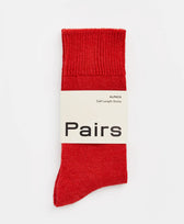 Socken Alpaka Pairs in Rot