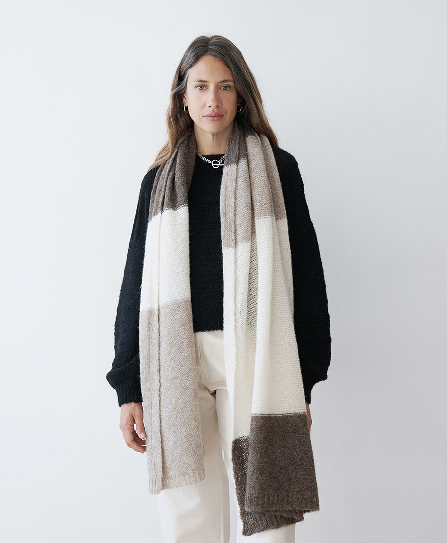 Strickschal DELTA - Desert