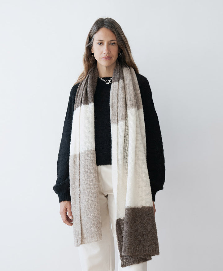 Strickschal DELTA - Desert