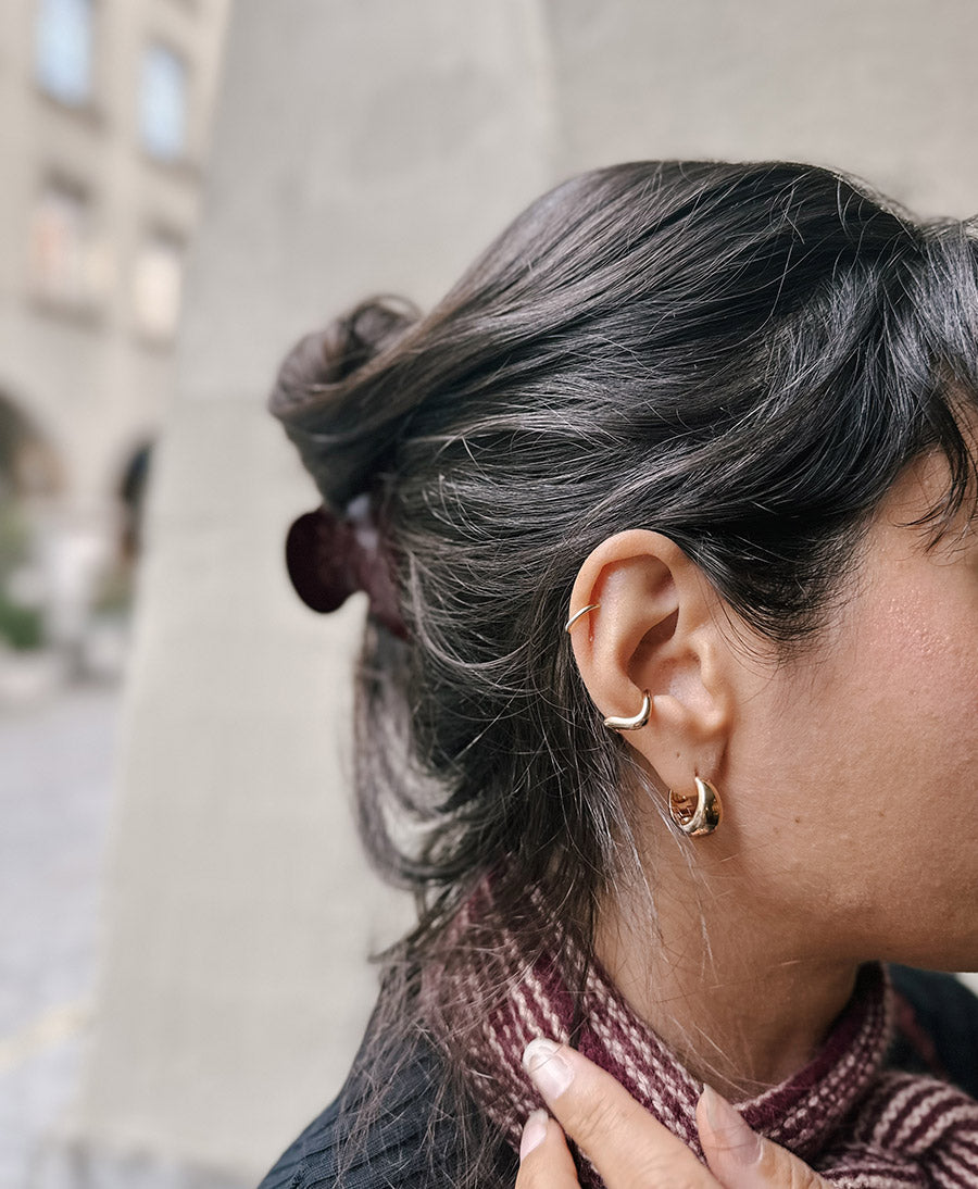 Earcuff / Ohrmanschette vergoldet - Sanae