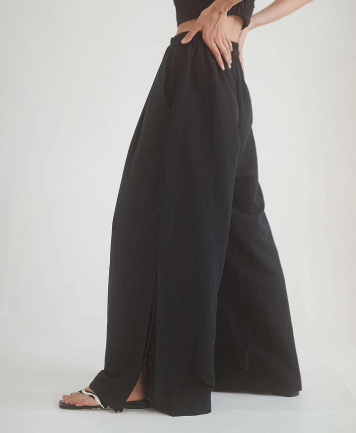 Stoffhose "Wide Trousers" - Schwarz