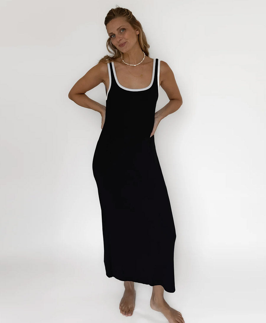 Kleid MIIA RIB DRESS - Schwarz