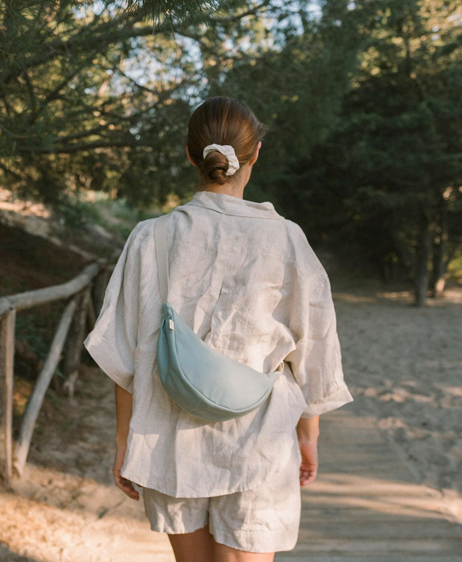 Lune Bag Bauchtasche aus Bio-Baumwolle - Celadon