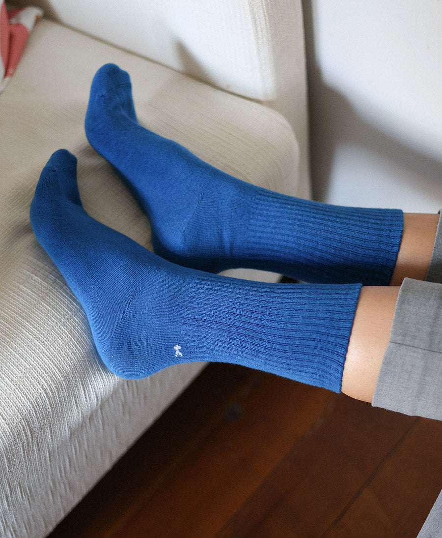 Tennis Sportsocken Bio-Baumwolle - Blau