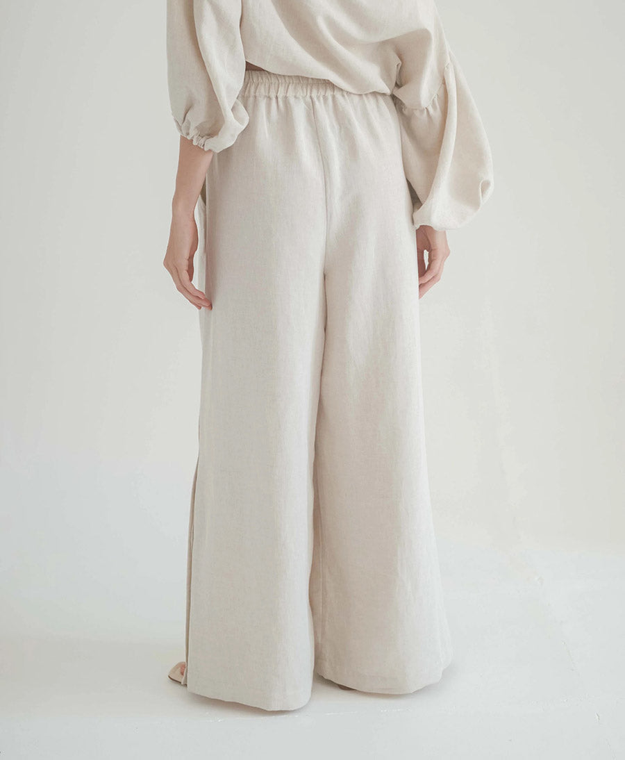 Stoffhose "Wide Trousers" - Natural