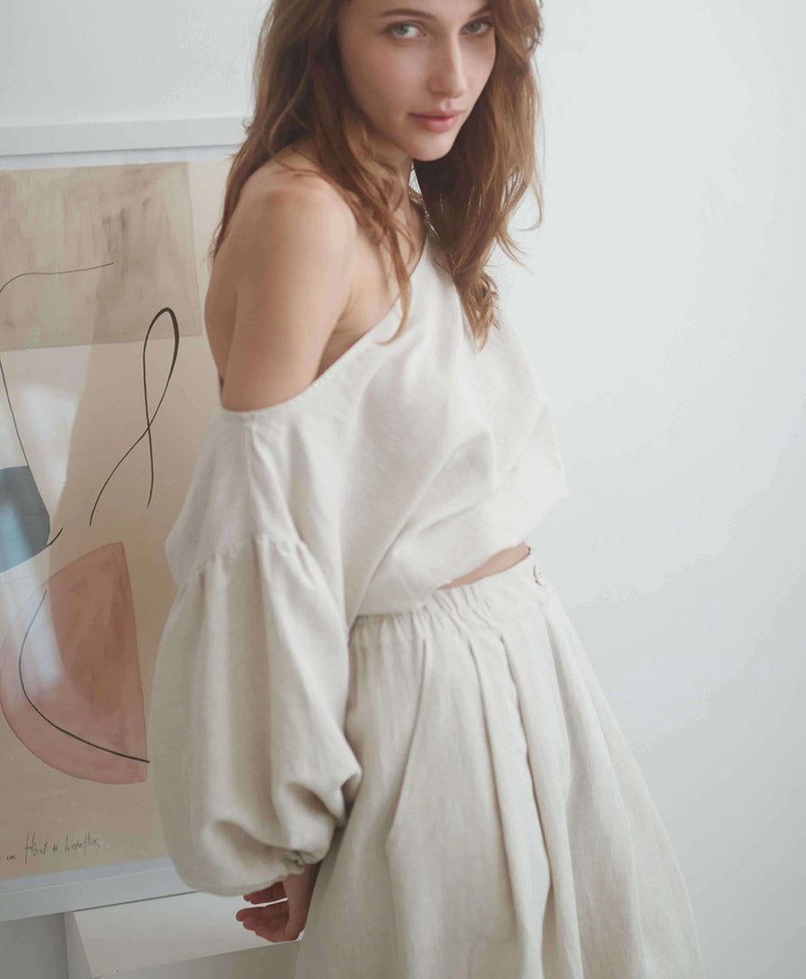 Bluse "Boho Blouse" - Natural