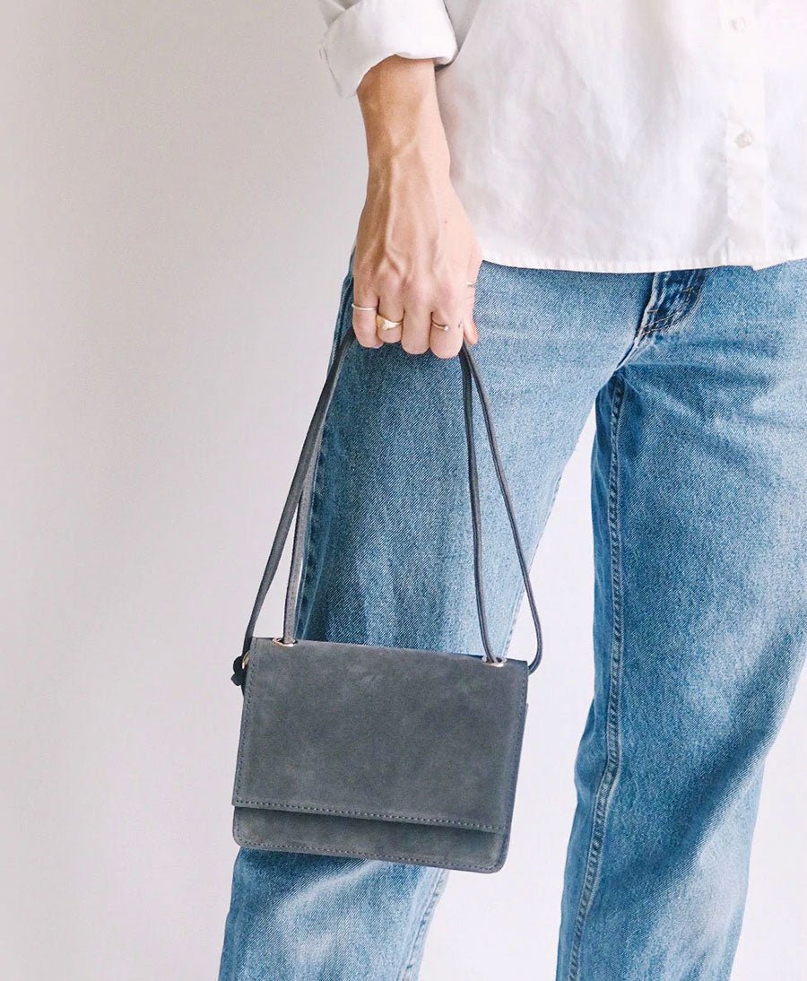 Crossbody Ledertasche LAYLA - Anthrazit - YOOMEE - clomes