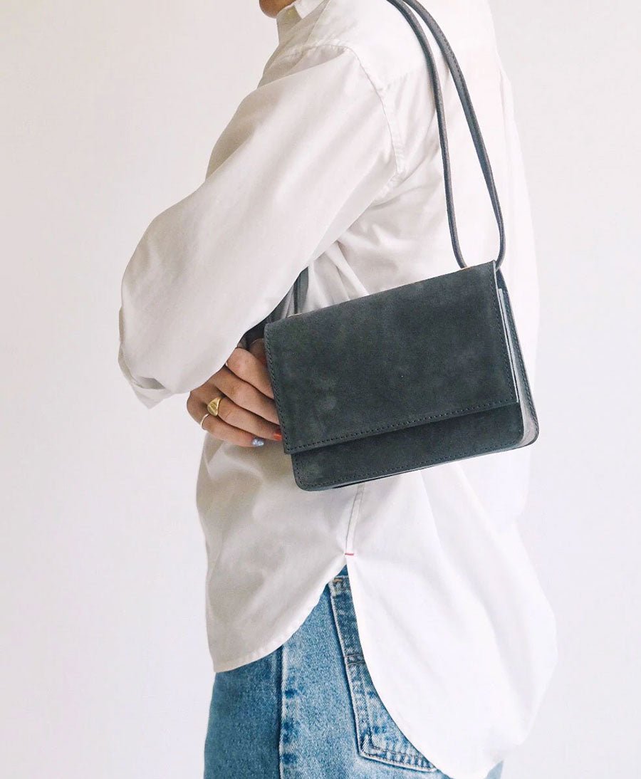 Crossbody Ledertasche LAYLA - Anthrazit - YOOMEE - clomes