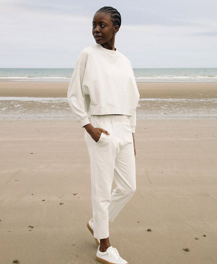 Delta Sweatshirt aus Bio - Baumwolle - Stone - Beaumont Organic - clomes