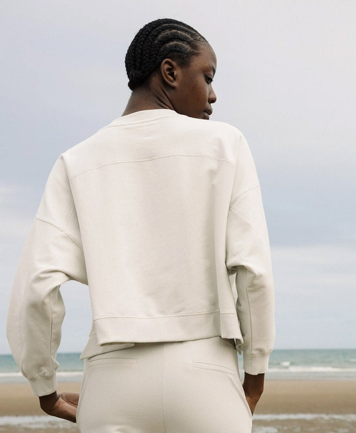 Delta Sweatshirt aus Bio - Baumwolle - Stone - Beaumont Organic - clomes