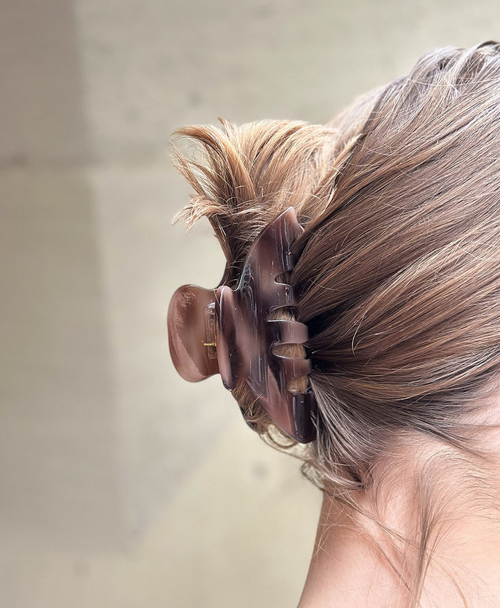 Haarklammer DEMY aus Acetat - Mocca