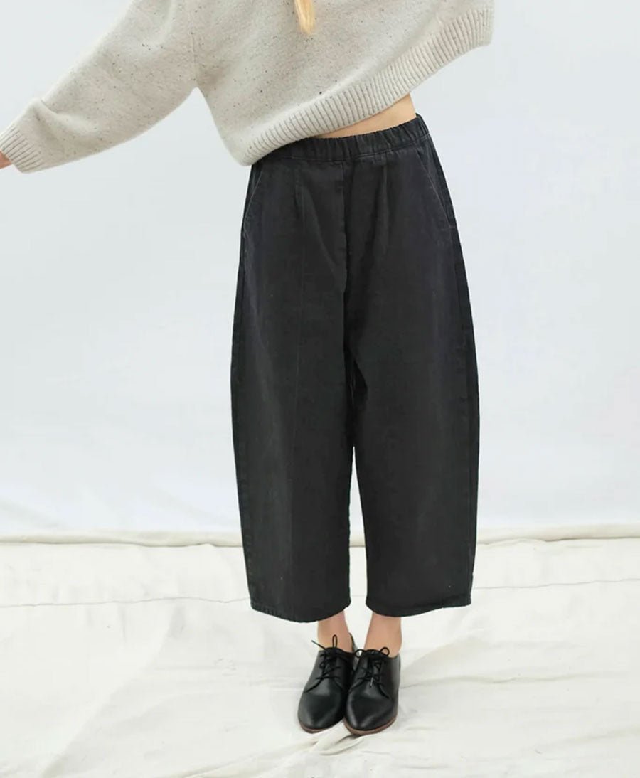 Denimhose - Faded Black Barrel Pant - Micaela Greg - clomes