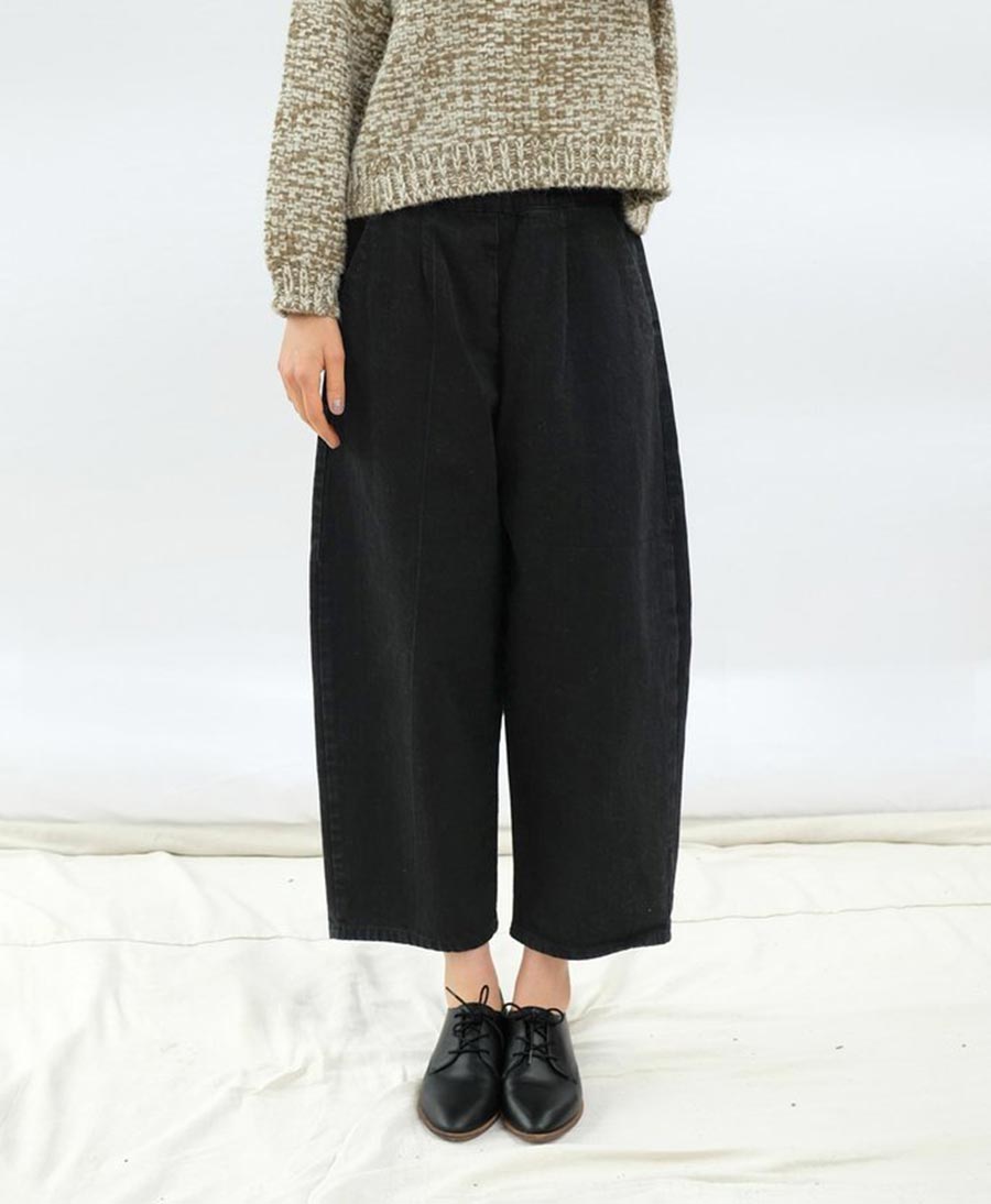Denimhose - Faded Black Barrel Pant - Micaela Greg - clomes