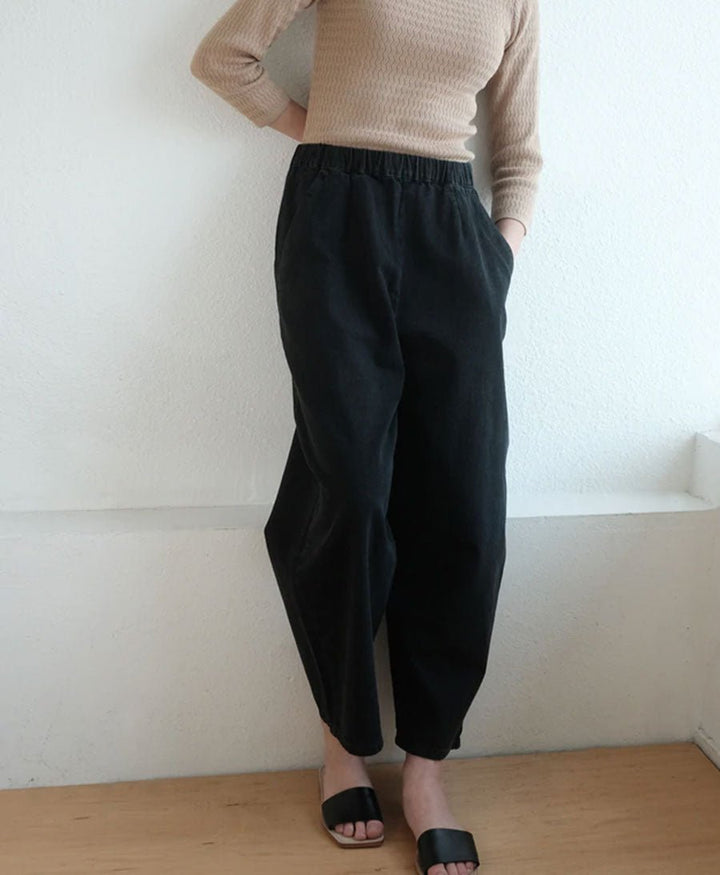 Denimhose - Faded Black Barrel Pant - Micaela Greg - clomes