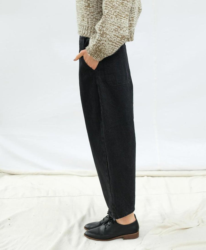 Denimhose - Faded Black Barrel Pant - Micaela Greg - clomes