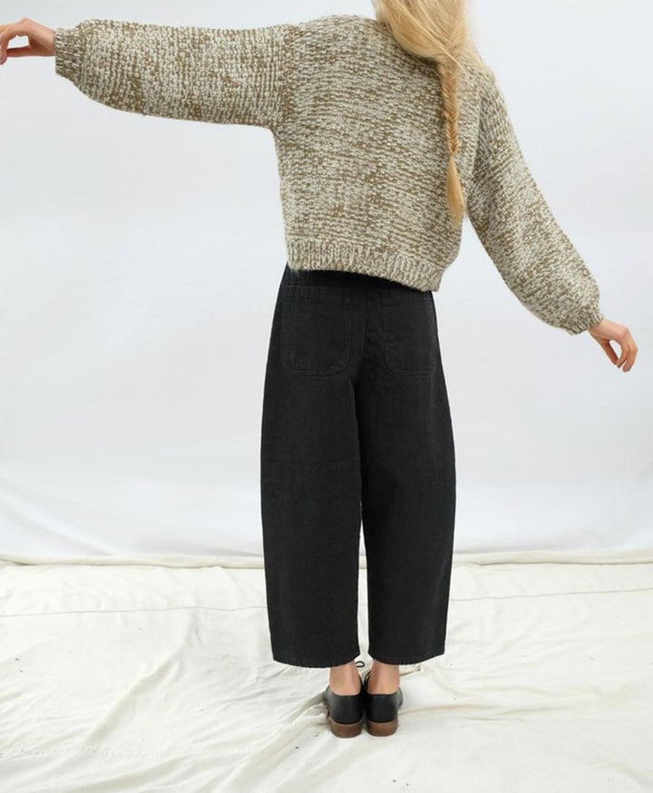 Denimhose - Faded Black Barrel Pant - Micaela Greg - clomes