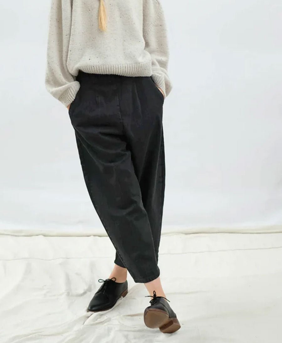 Denimhose - Faded Black Barrel Pant - Micaela Greg - clomes