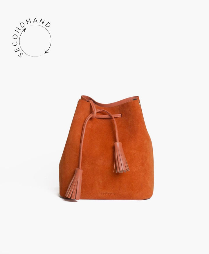 Bucket Bag aus Leder Dita in Burn (Orange) von VereVerto  - Secondhand