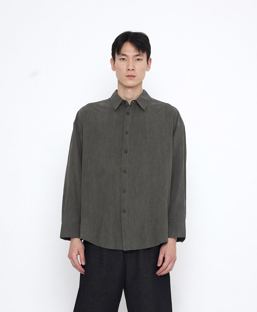Hemd Signature Unisex Dolman Shirt Tencel - Pewter Green