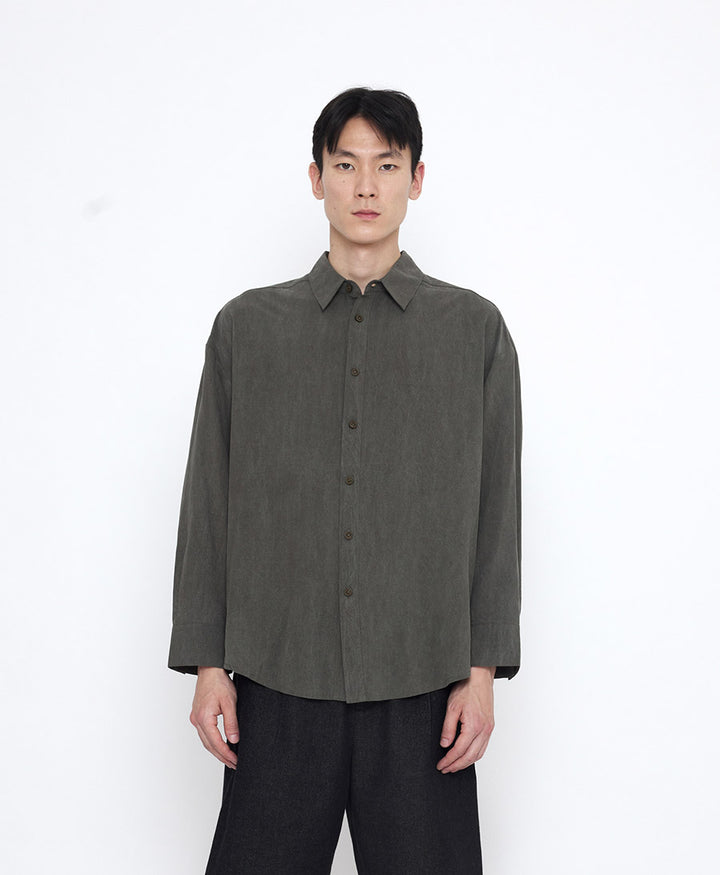 Hemd Signature Unisex Dolman Shirt Tencel - Pewter Green