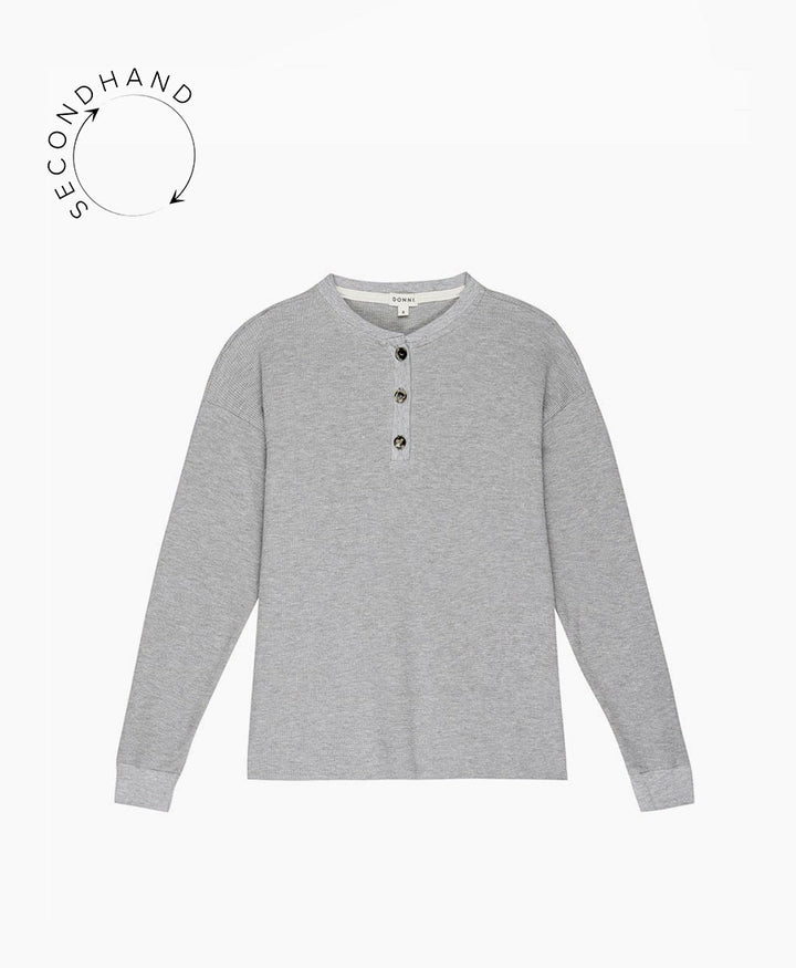 Thermal Henley Hellgrau von Donni (L) - Secondhand