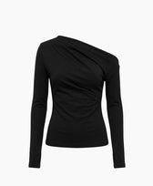 Drape Top drapierter Ausschnitt Cossac in Schwarz
