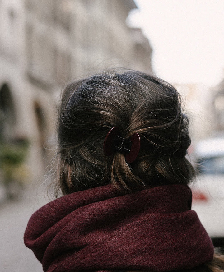Haarklammer CARMEN (M) aus Acetat - Bordeaux