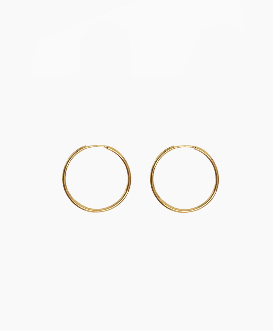 Klassische breite Creolen 30mm - Echtgold
