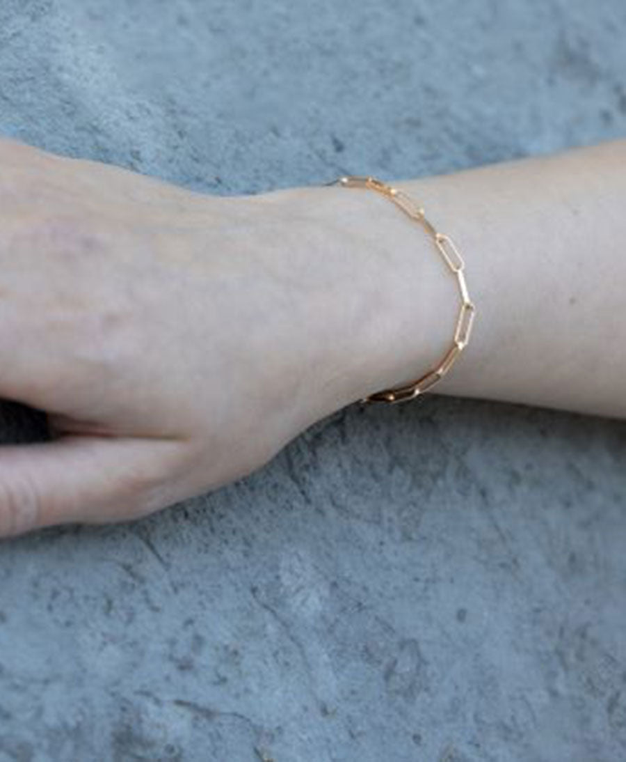 ESSENTIALS Chain Bracelet mit Gelbgold vergoldet - V Design Lab - clomes