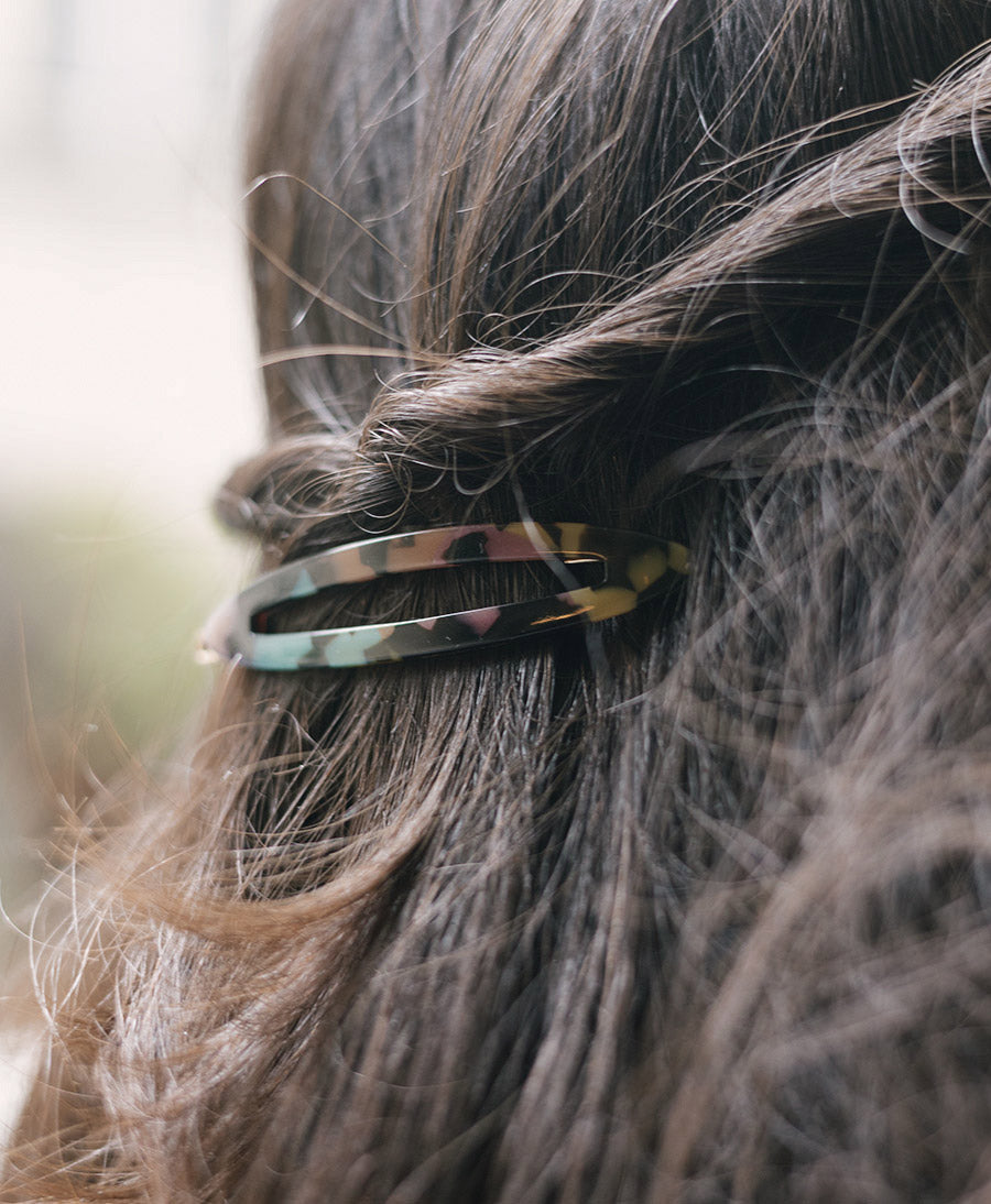 Haarclip FELICITA aus Acetat - Kunterbunt