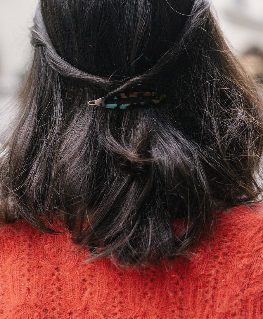 Haarclip FELICITA aus Acetat - Kunterbunt