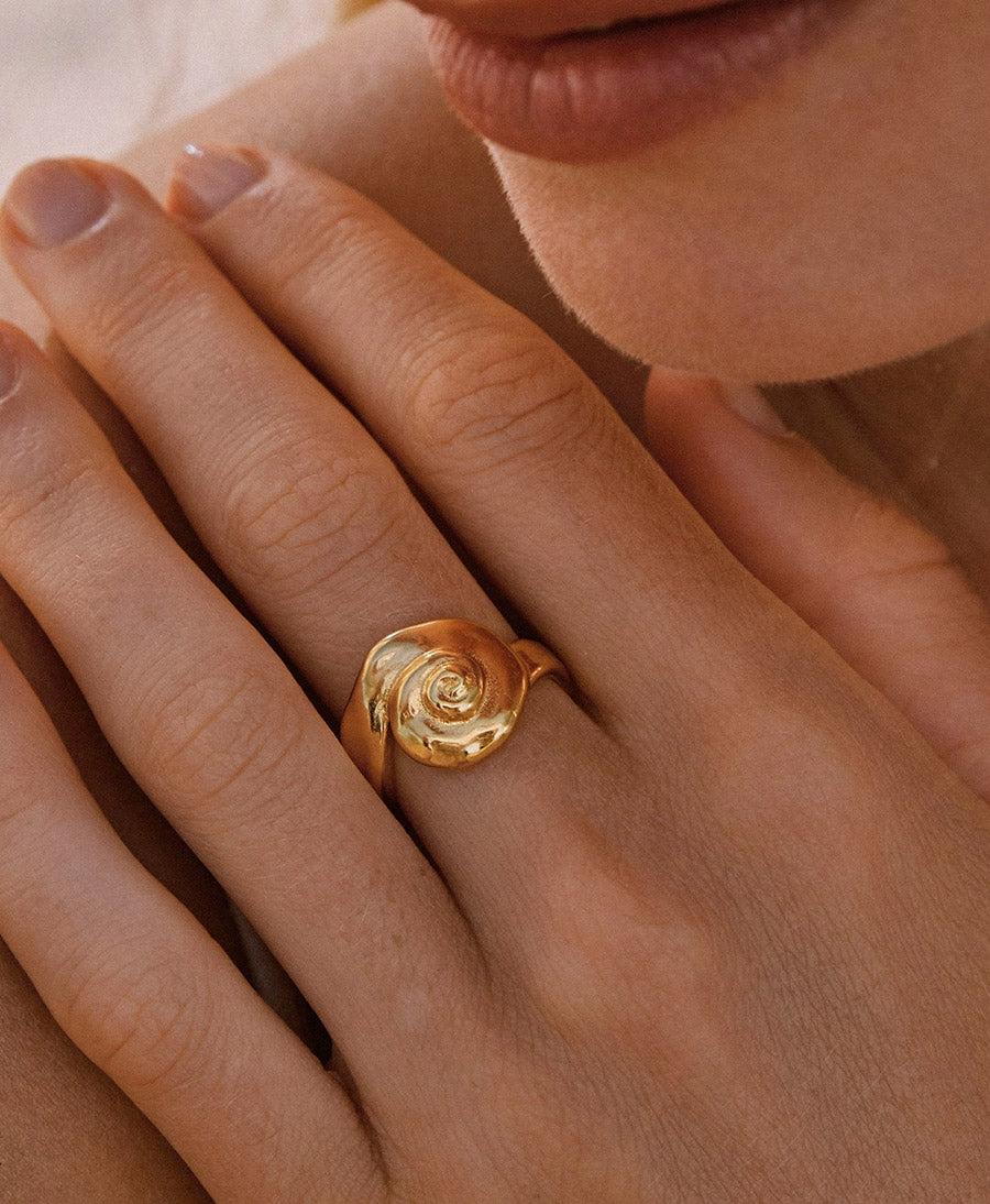 Ammoni Fingerring vergoldet