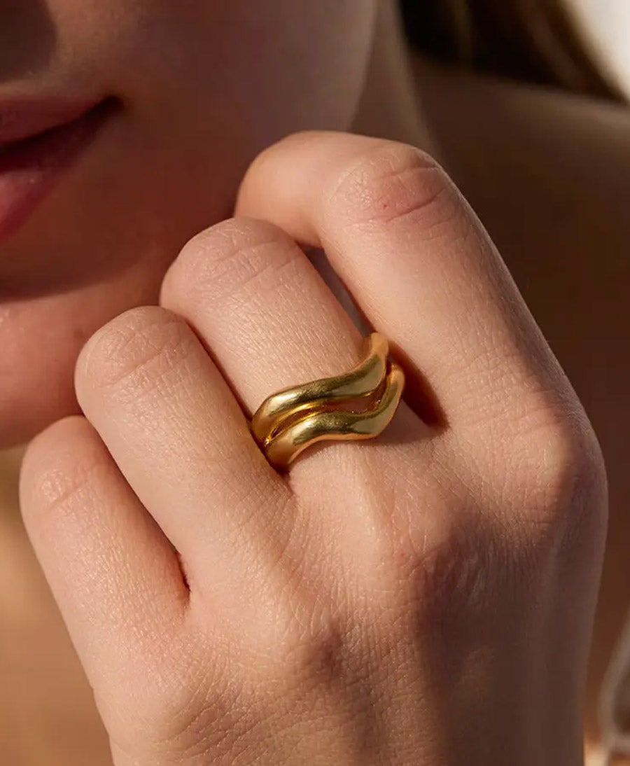 Ondea Fingerring vergoldet