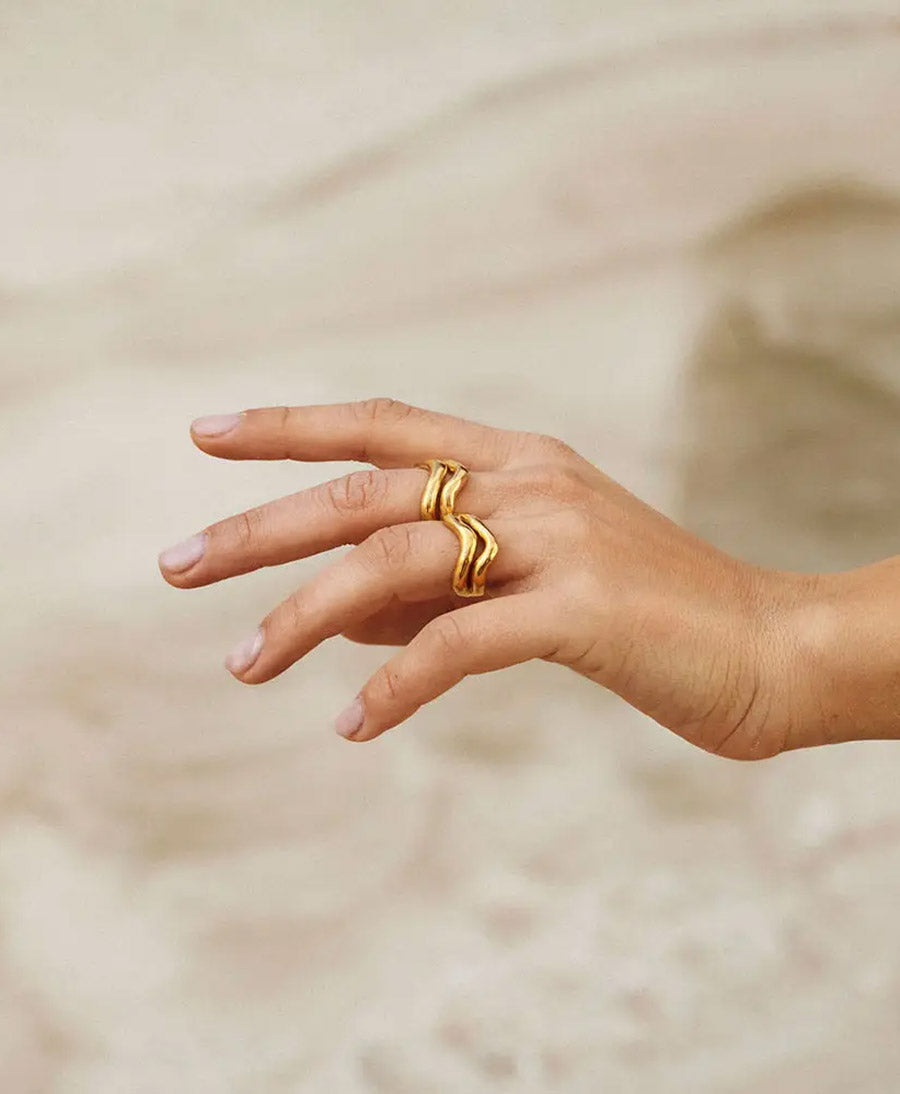 Ondea Fingerring vergoldet