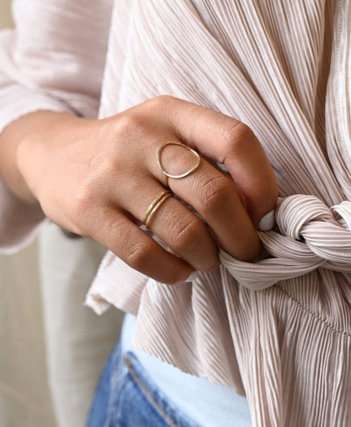 Fingerring Gold "Circle Ring Small" - Wild Fawn - clomes