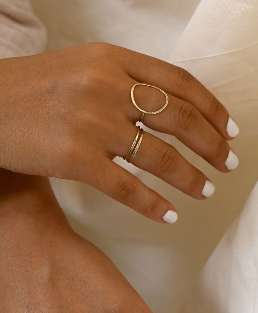 Fingerring Gold "Circle Ring Small" - Wild Fawn - clomes
