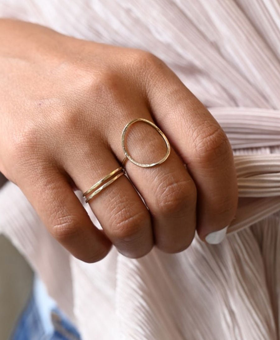 Fingerring Gold "Circle Ring Small" - Wild Fawn - clomes