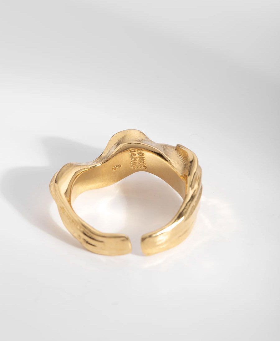 Iris Fingerring vergoldet