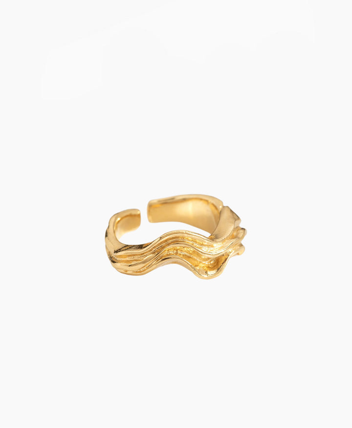 Iris Fingerring vergoldet