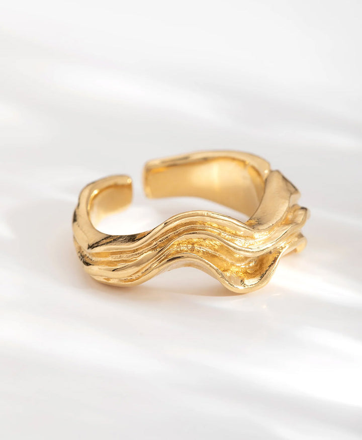 Iris Fingerring vergoldet