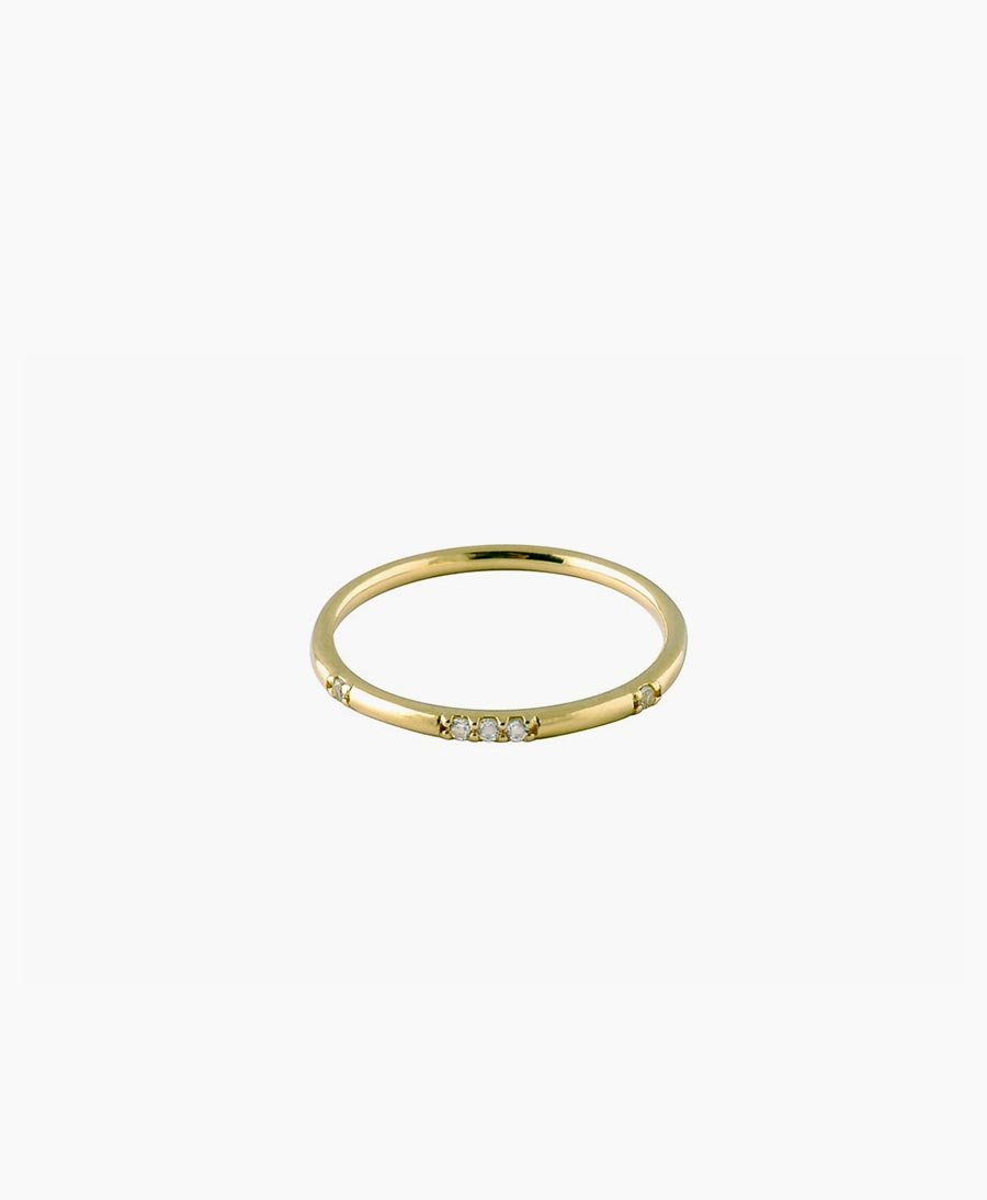 Fingerring mit Topas Edelsteinen - vergoldetes Sterling Silber - Trois Petits Points - clomes