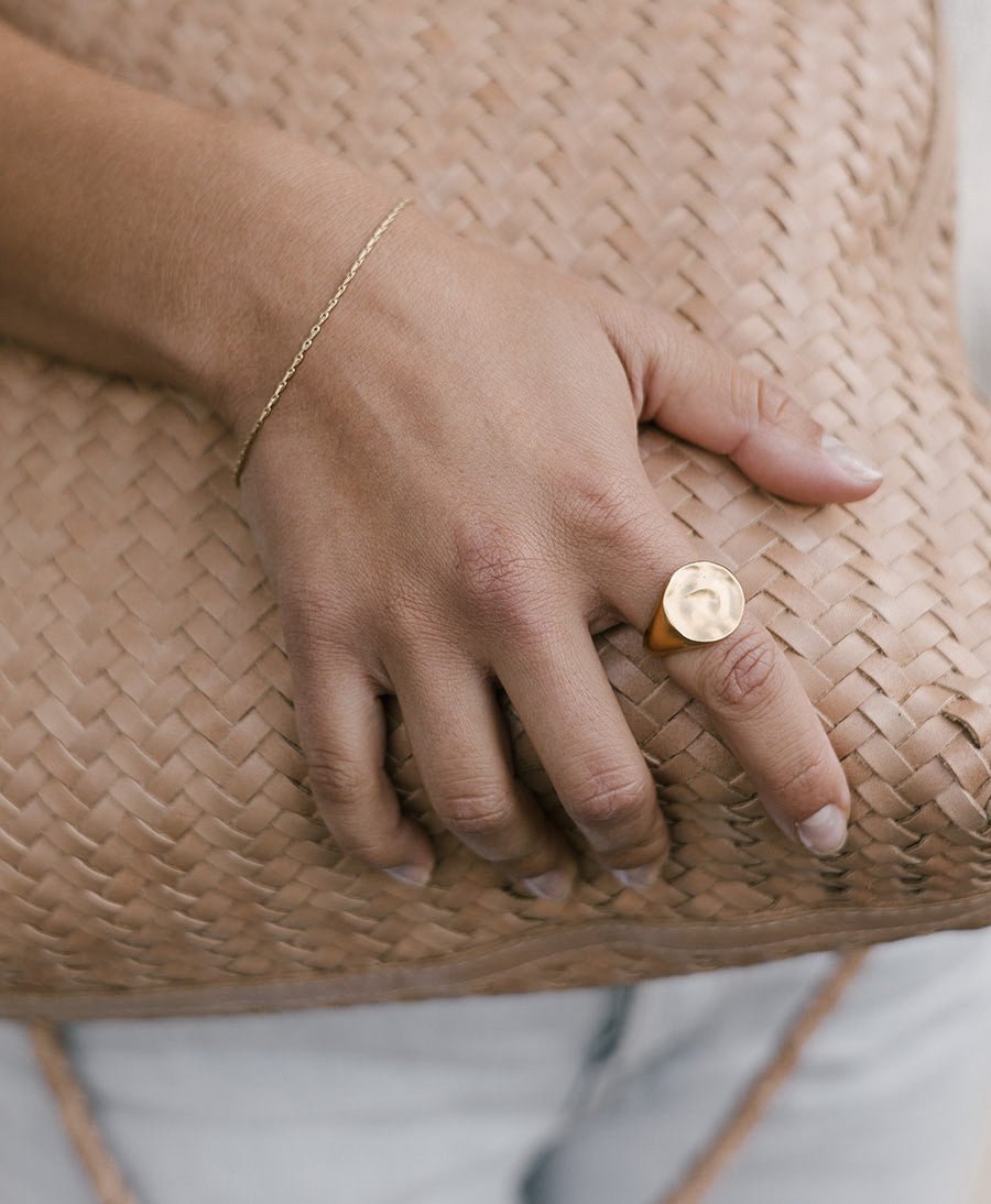 Fingerring / Siegelring LUNA - Vermeil - Clomes - clomes