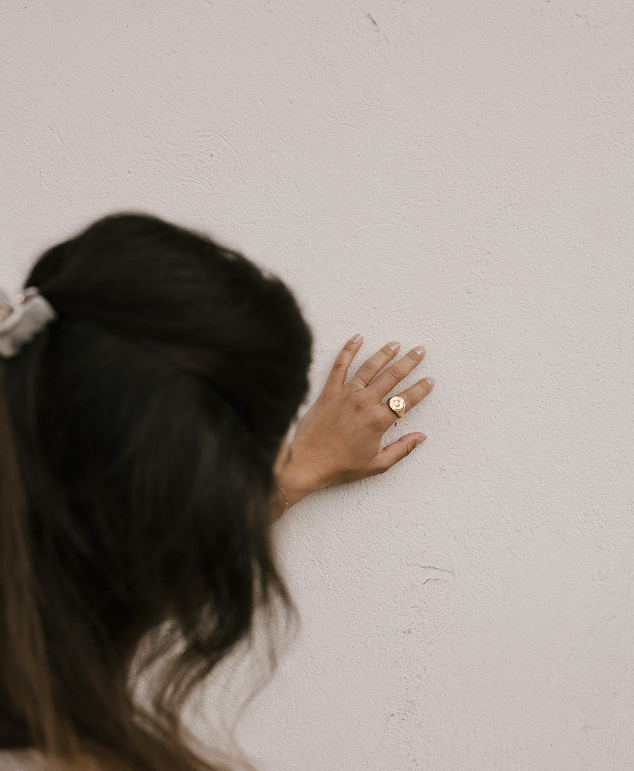Fingerring / Siegelring LUNA - Vermeil - Clomes - clomes