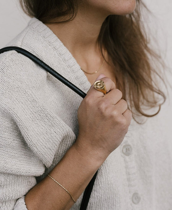 Fingerring / Siegelring LUNA - Vermeil - Clomes - clomes