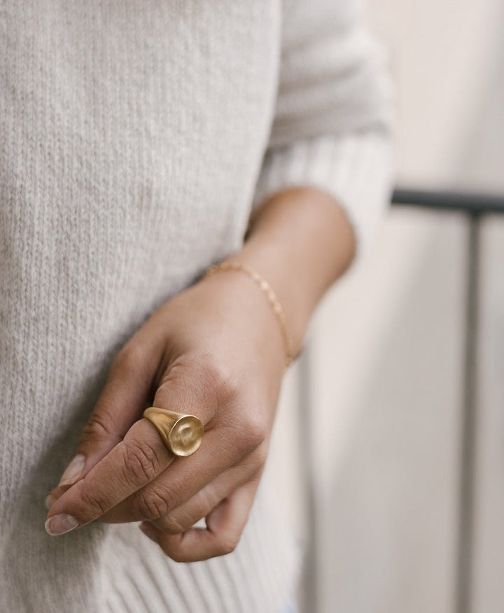 Fingerring / Siegelring LUNA - Vermeil - Clomes - clomes