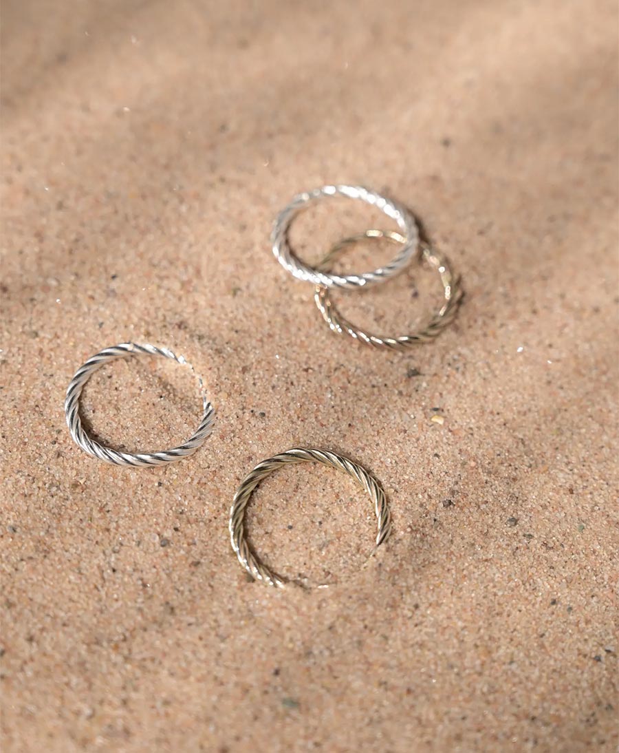 Fingerring Silber "Entwined Stacking Ring" - Wild Fawn - clomes