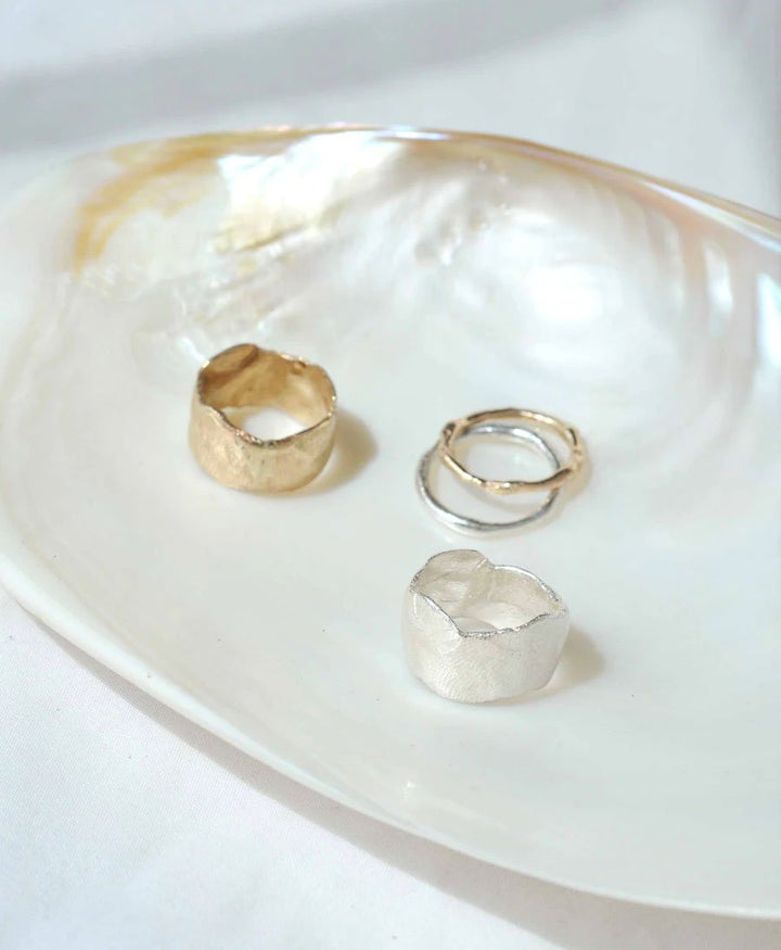 Fingerring Silber "Organic Stacking Ring" - Wild Fawn - clomes